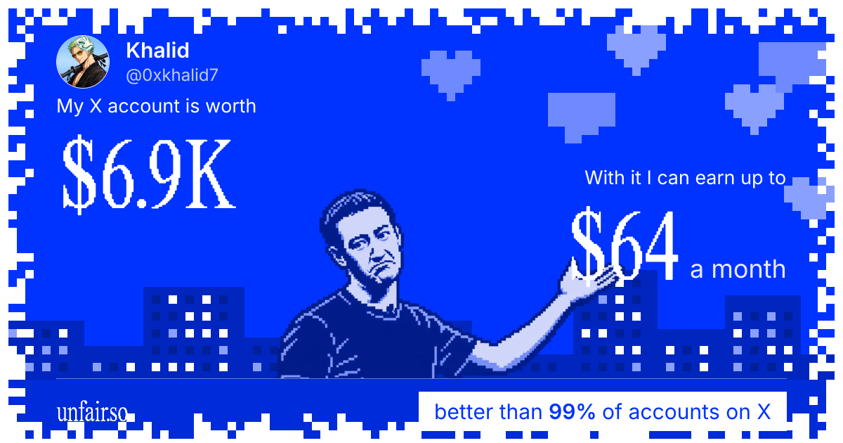 Khalid's X account can earn up to $64 a month