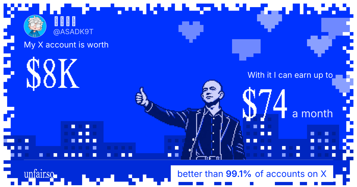 𝖠𝖲𝖠𝖣's X account can earn up to $74 a month