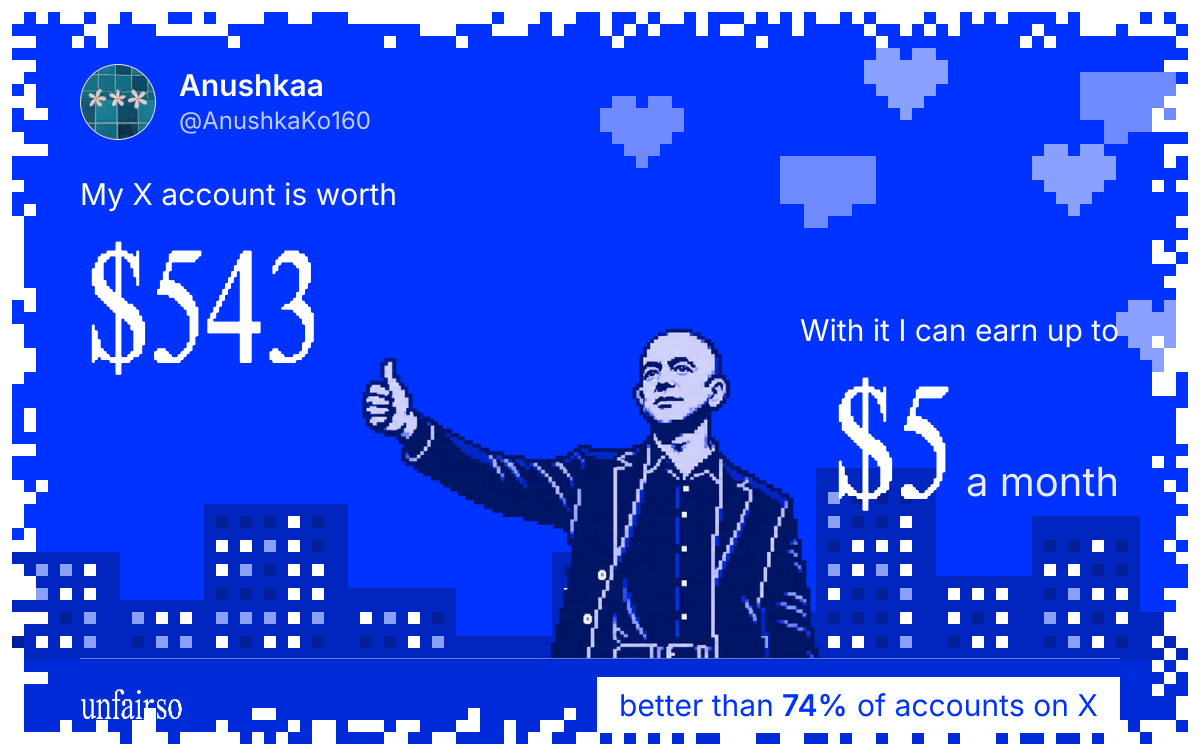 Anushkaa's X account can earn up to $5 a month