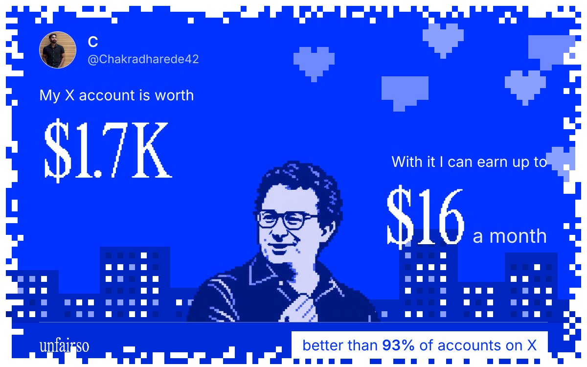 C's X account can earn up to $16 a month