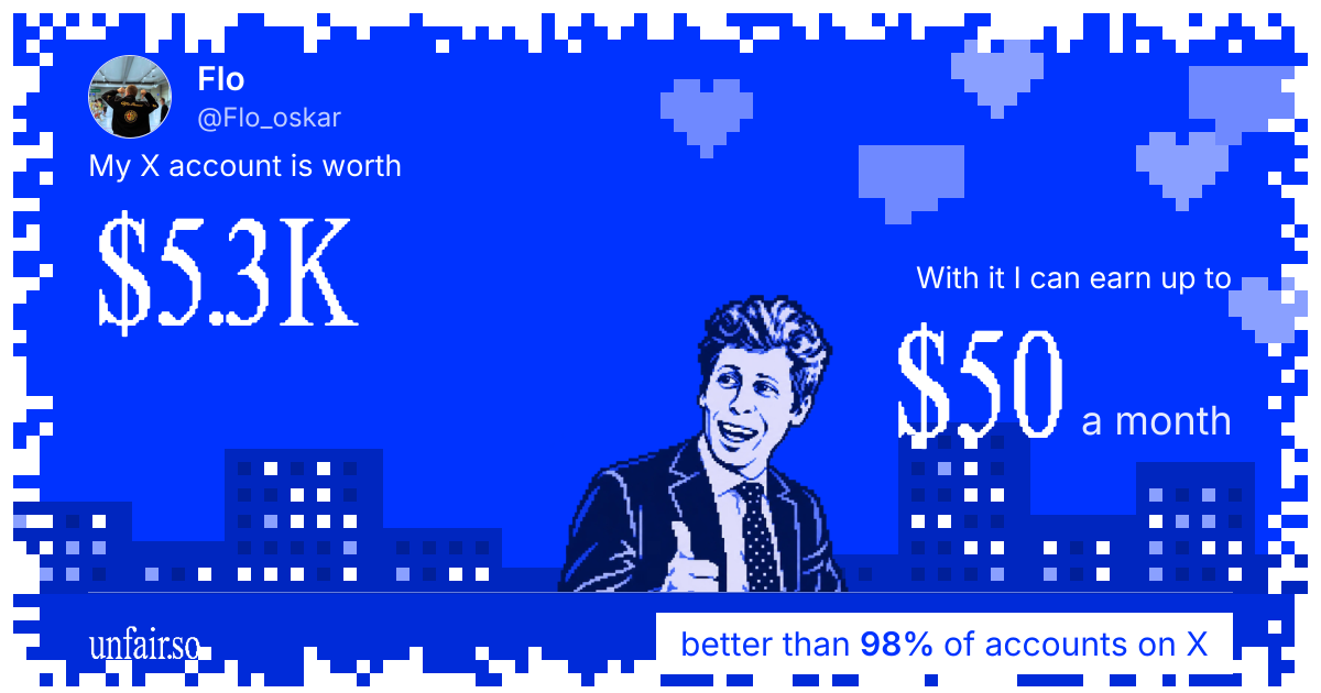 Flo's X account can earn up to $50 a month