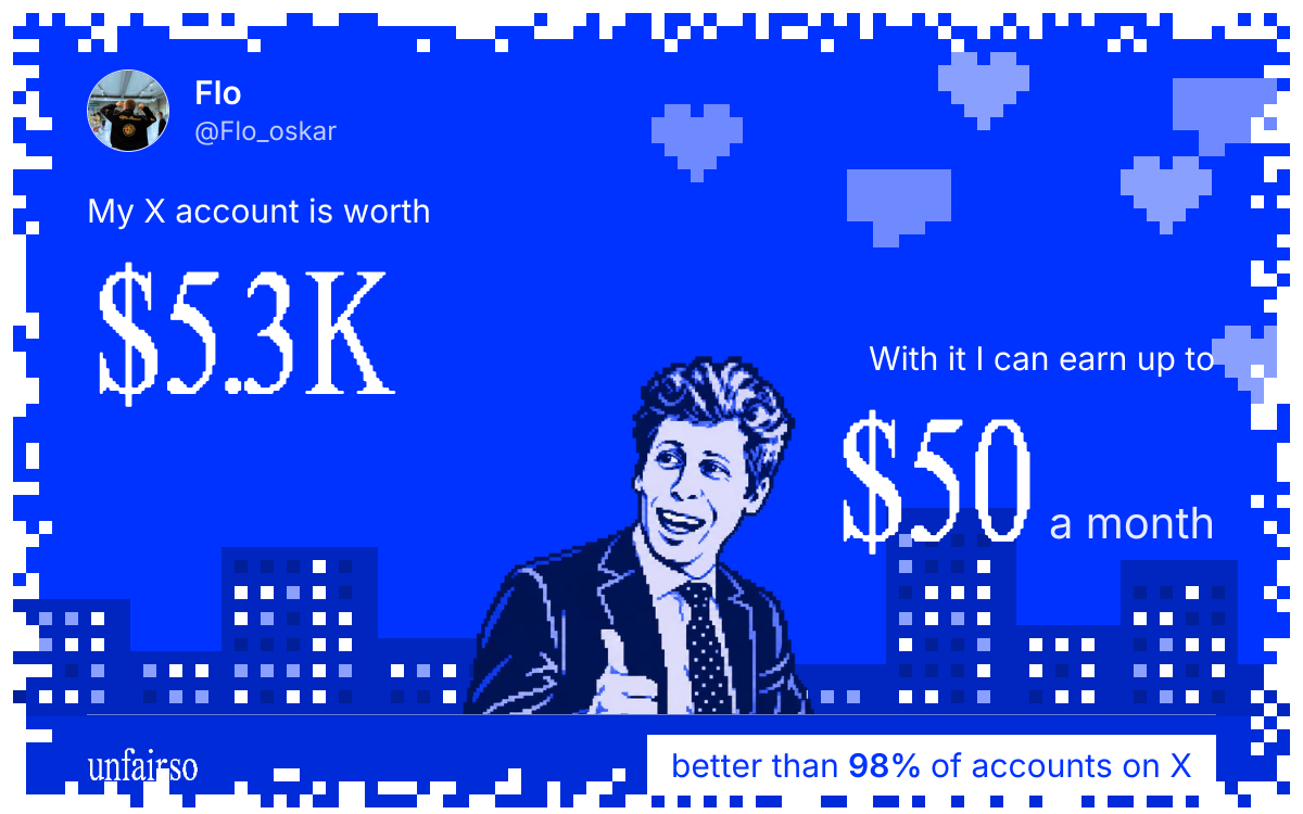 Flo's X account can earn up to $50 a month