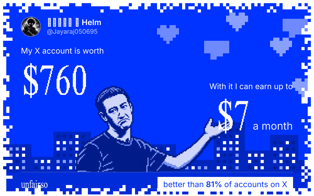 𝗘𝘁𝗵𝗮𝗻 ✦ Helm's X account can earn up to $7 a month