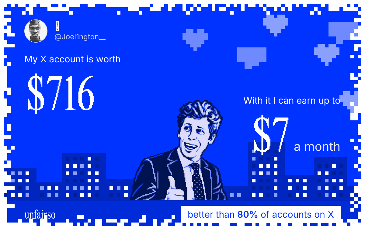 ★'s X account can earn up to $7 a month