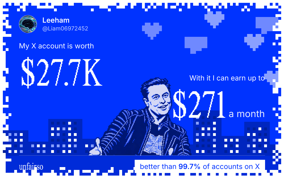 Leeham's X account can earn up to $271 a month