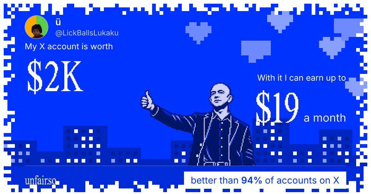 ü's X account can earn up to $19 a month