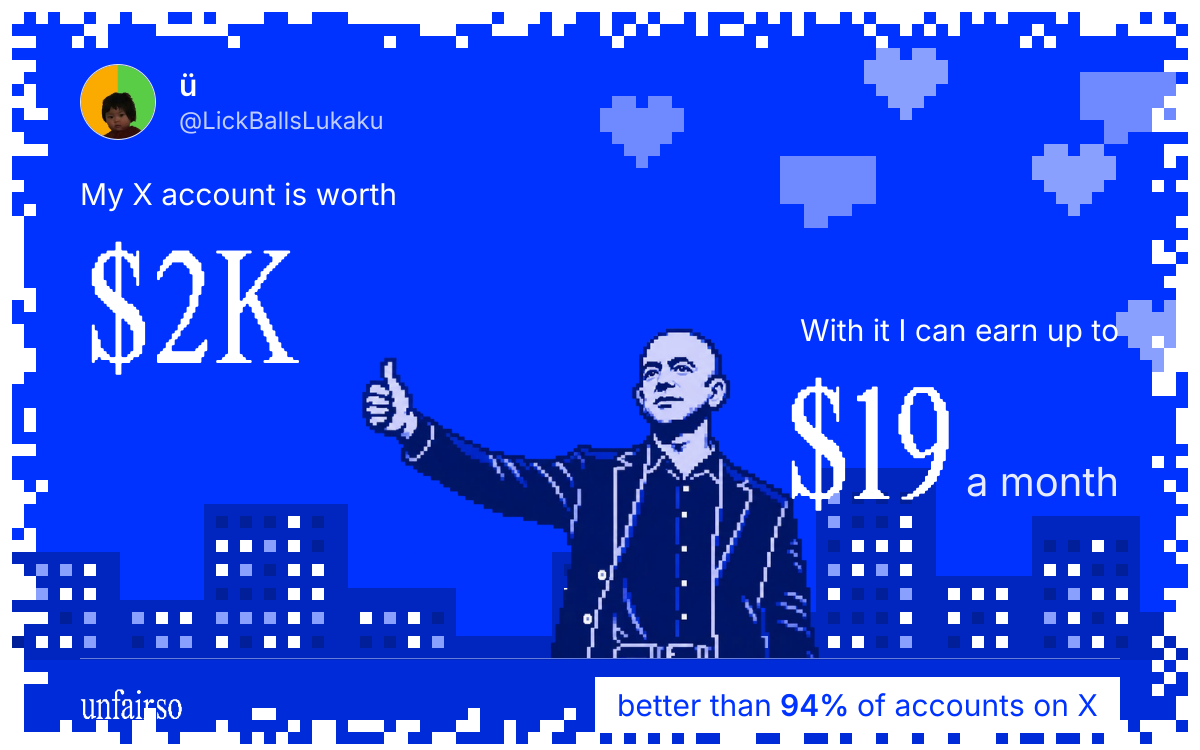 ü's X account can earn up to $19 a month