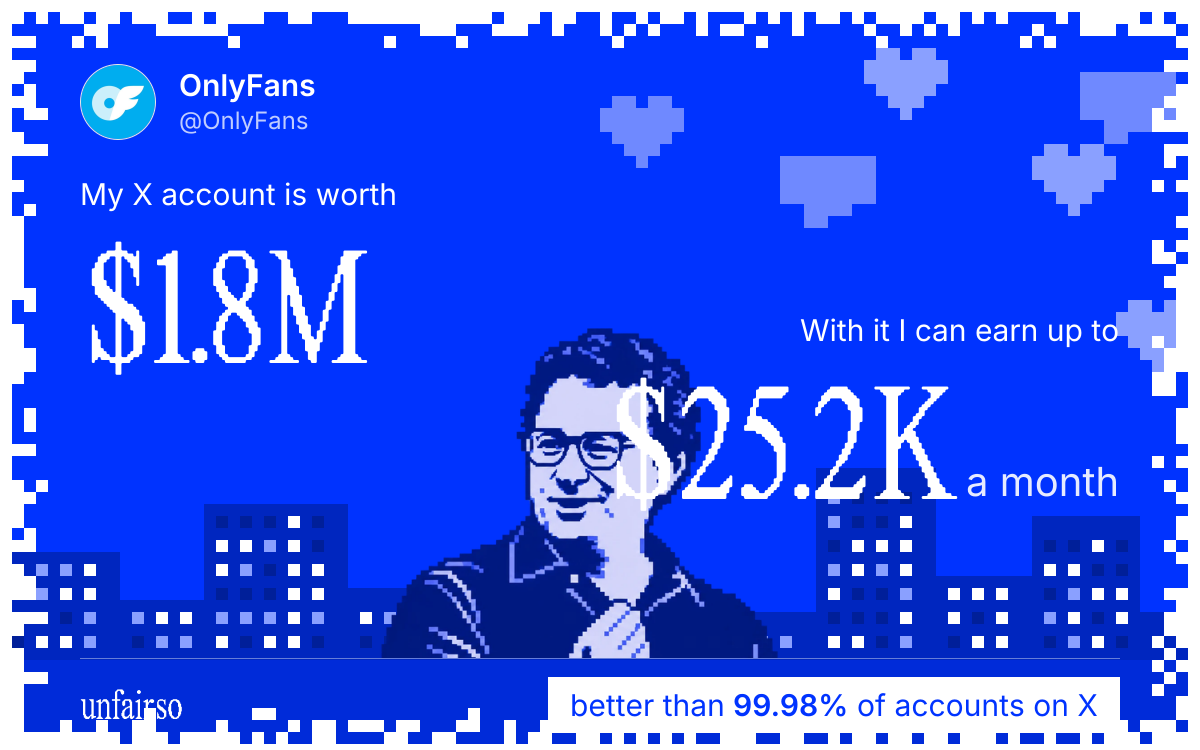 OnlyFans's X account can earn up to $25.2K a month
