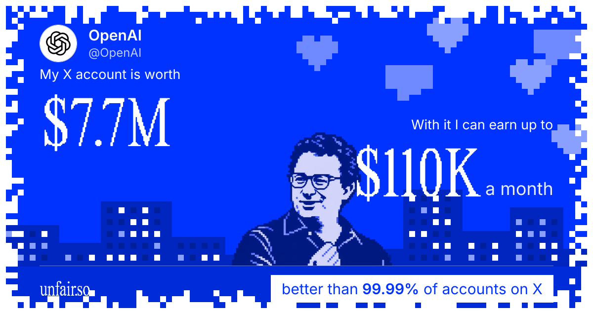OpenAI's X account can earn up to $110K a month