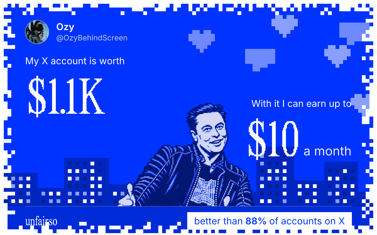 Ozy's X account can earn up to $10 a month