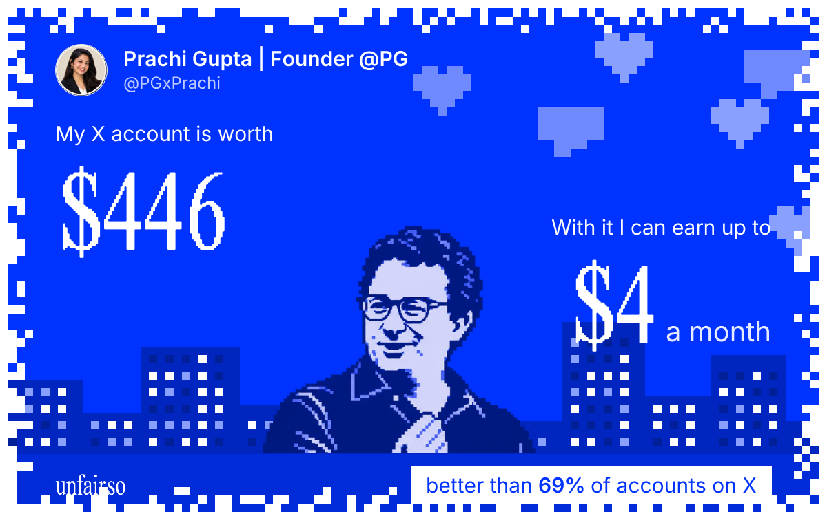 Prachi Gupta | Founder @PG's X account can earn up to $4 a month