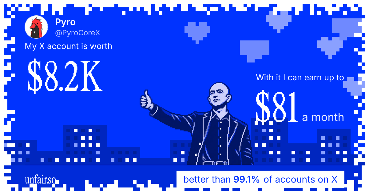 Pyro's X account can earn up to $81 a month