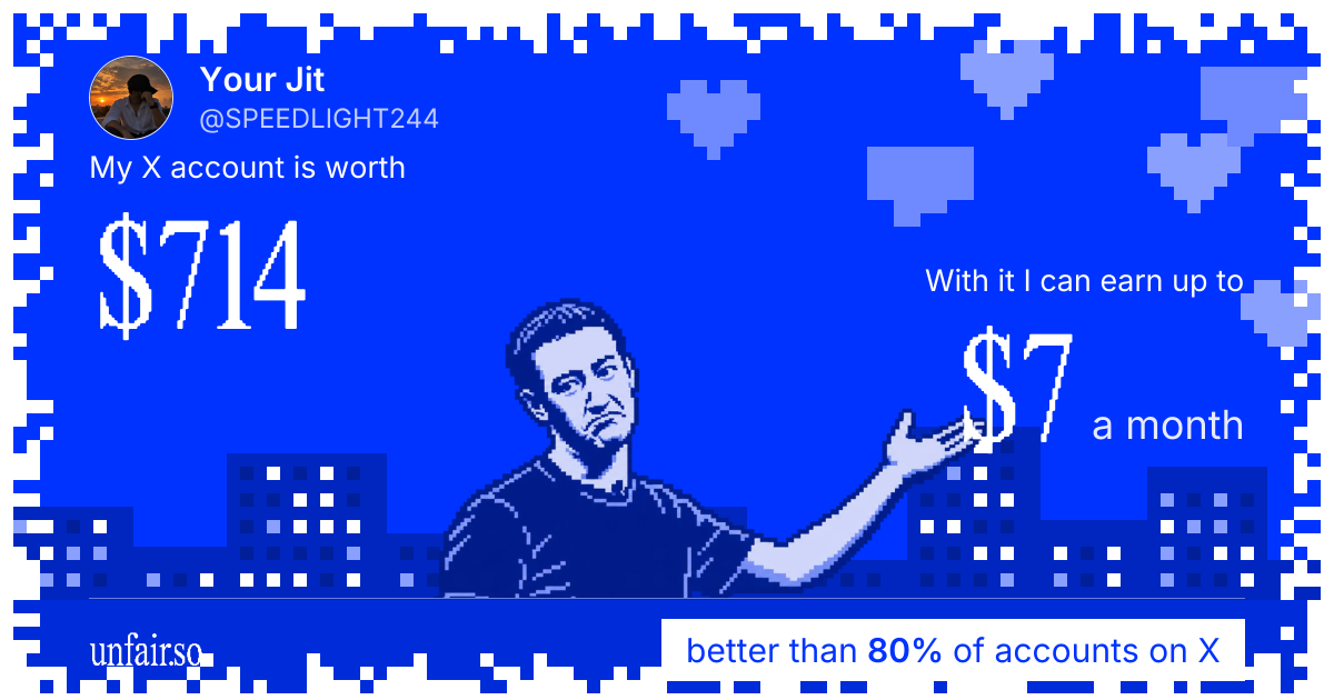 Your Jit's X account can earn up to $7 a month