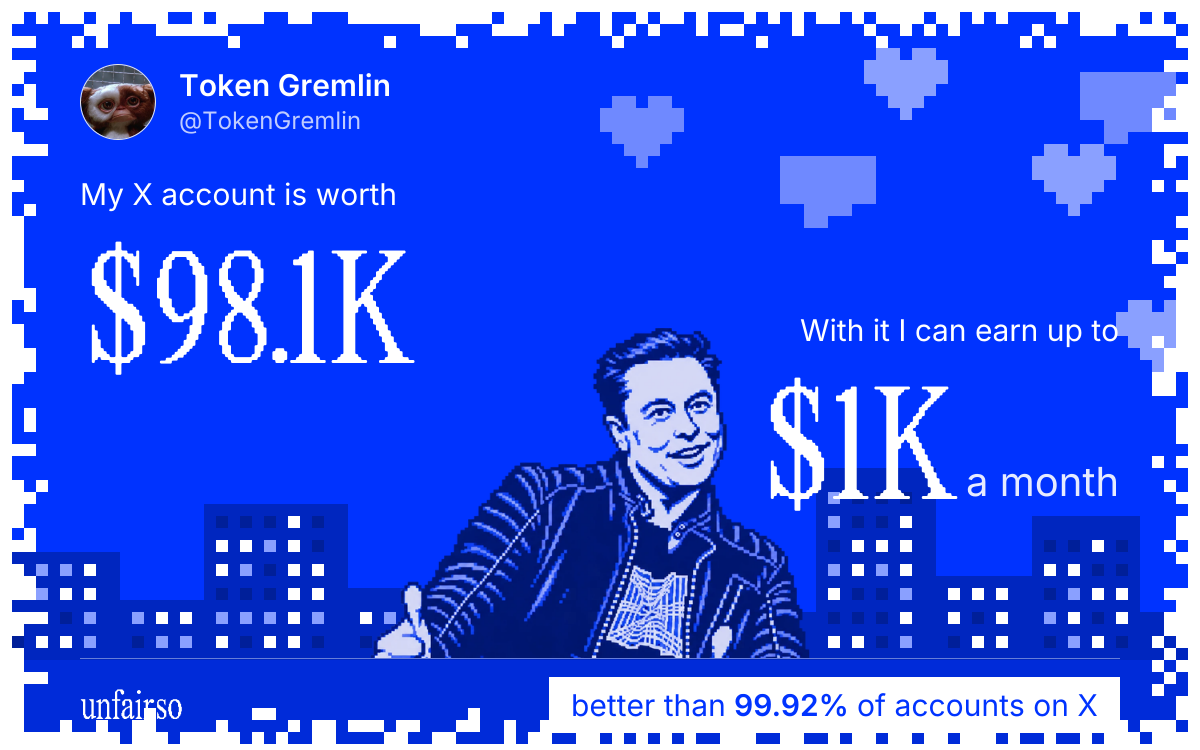 Token Gremlin's X account can earn up to $939 a month