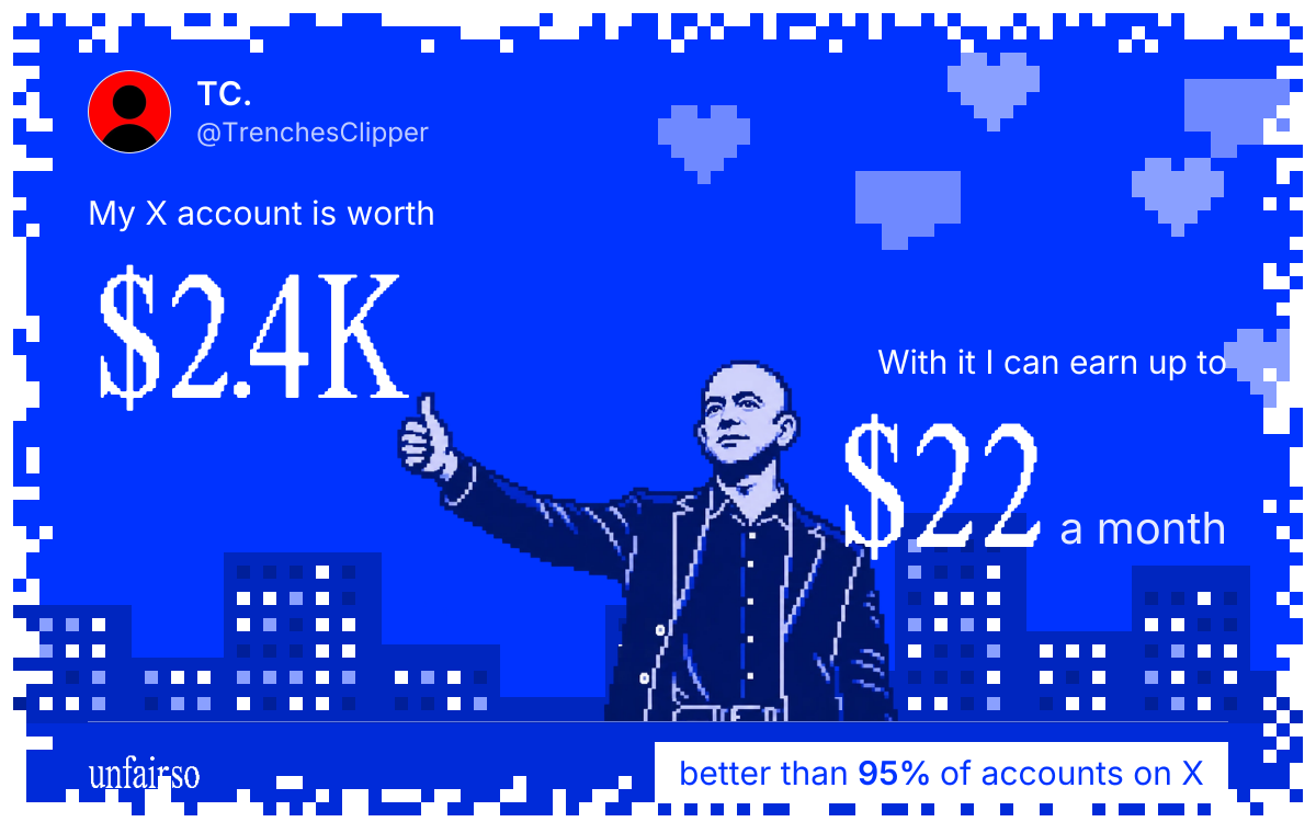 TC.'s X account can earn up to $22 a month
