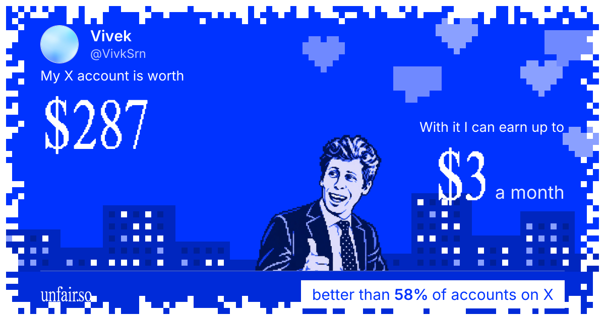 Vivek's X account can earn up to $3 a month