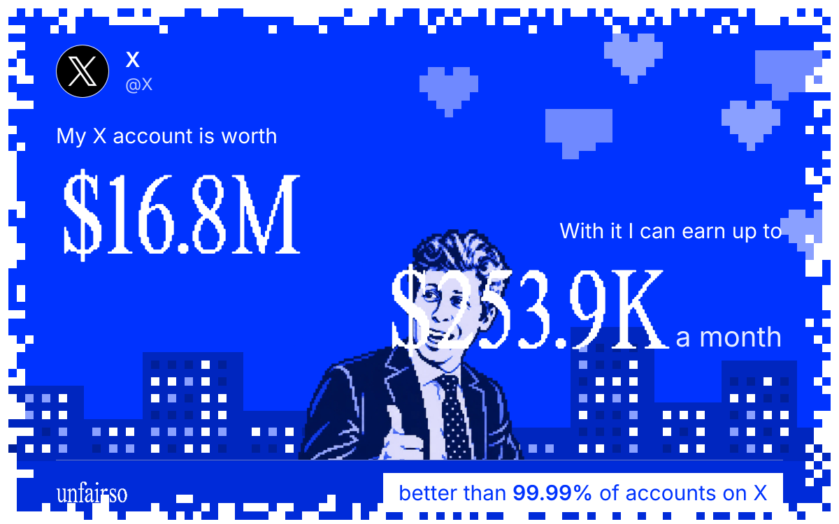 X's X account can earn up to $253.9K a month