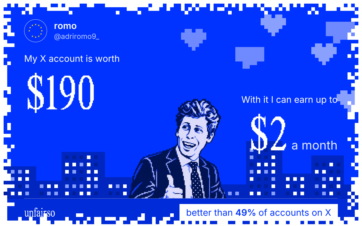 romo's X account can earn up to $2 a month