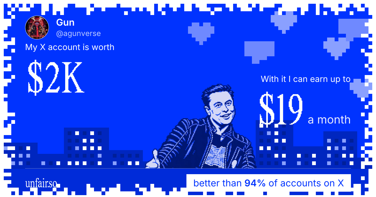 Gun's X account can earn up to $19 a month