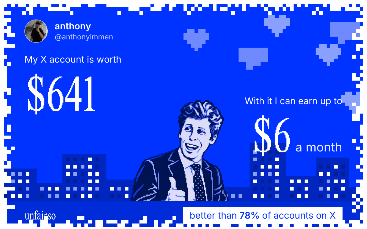anthony's X account can earn up to $6 a month