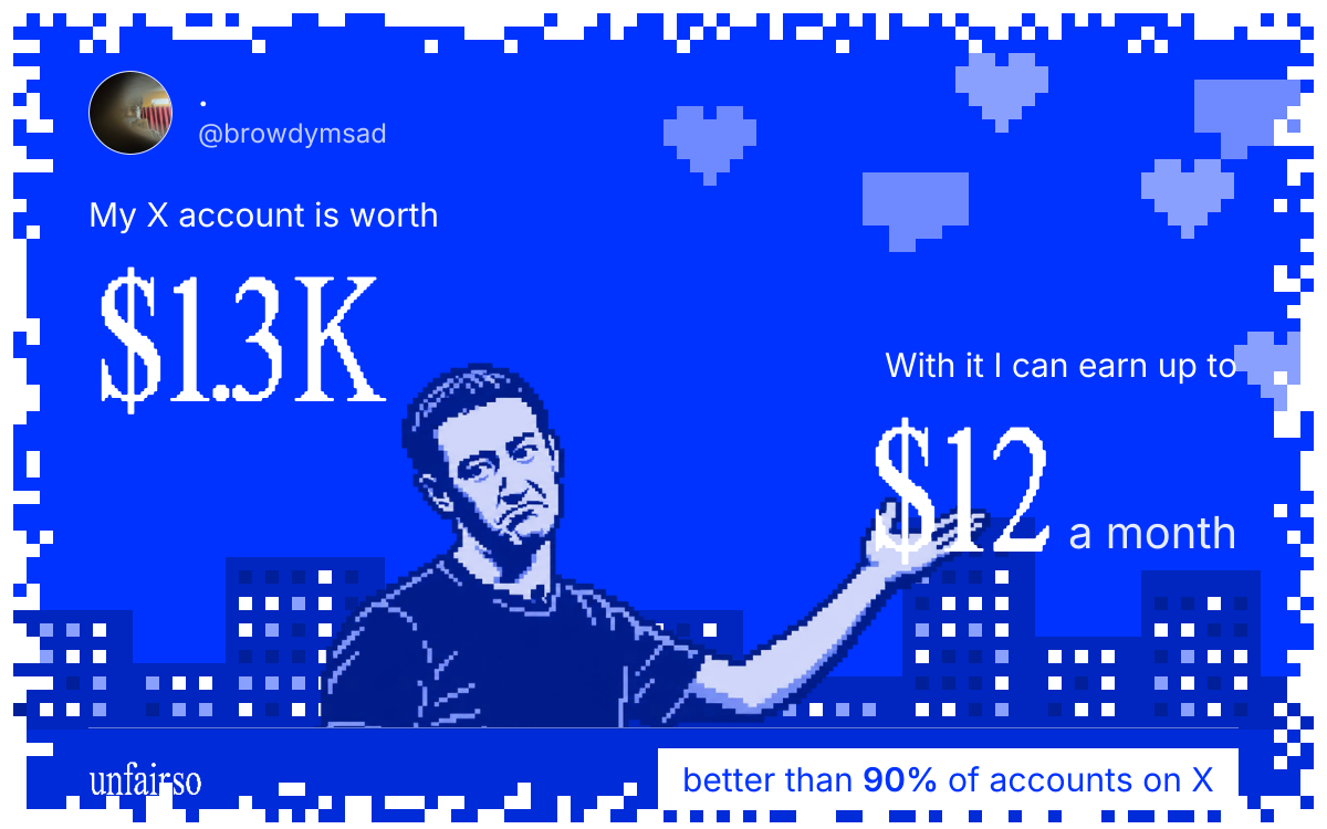 .'s X account can earn up to $12 a month