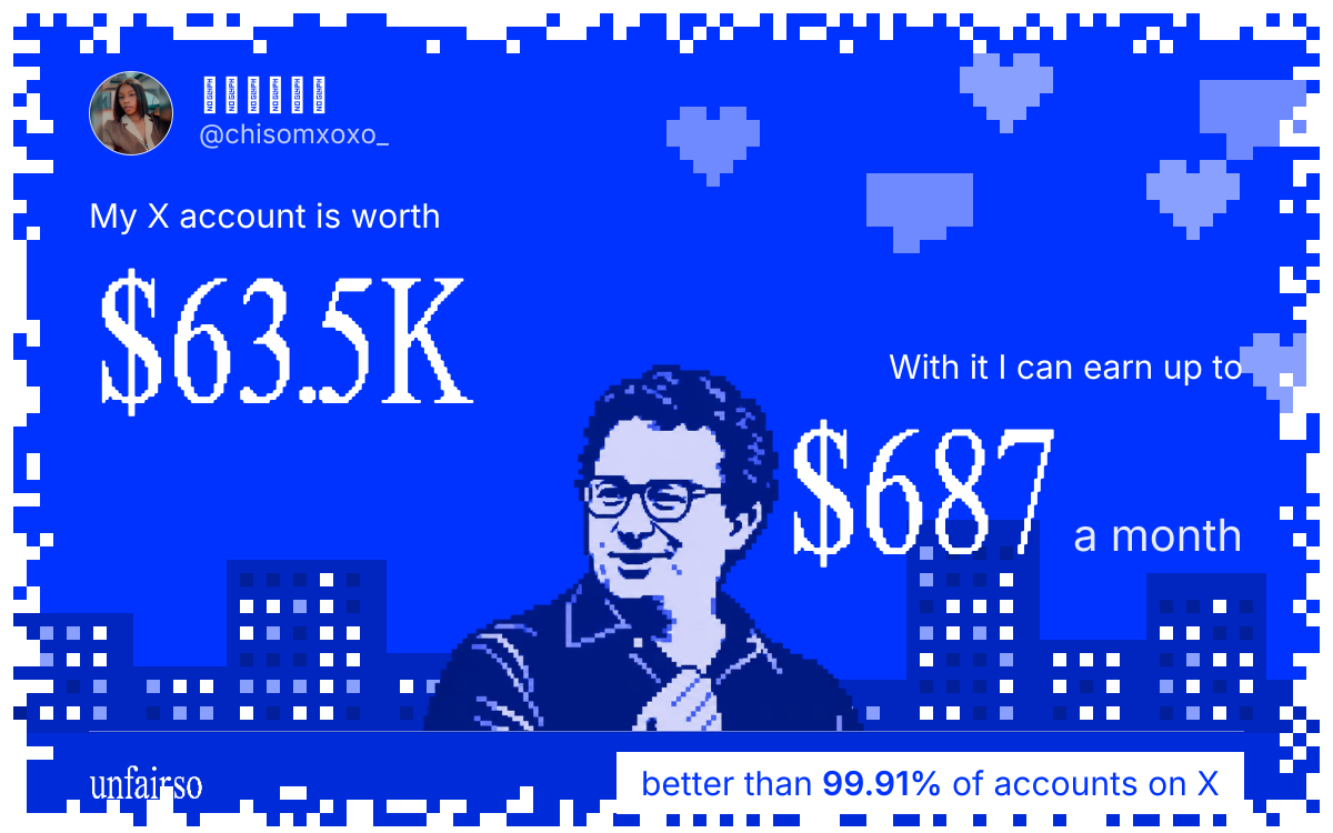 ๐๐ก๐ข๐ฌ๐จ๐ฆ's X account can earn up to $687 a month