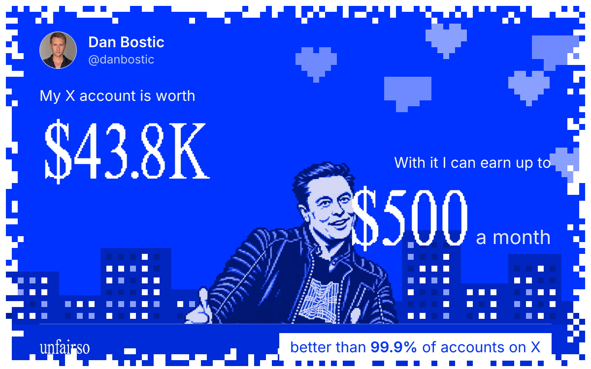 Dan Bostic's X account can earn up to $500 a month