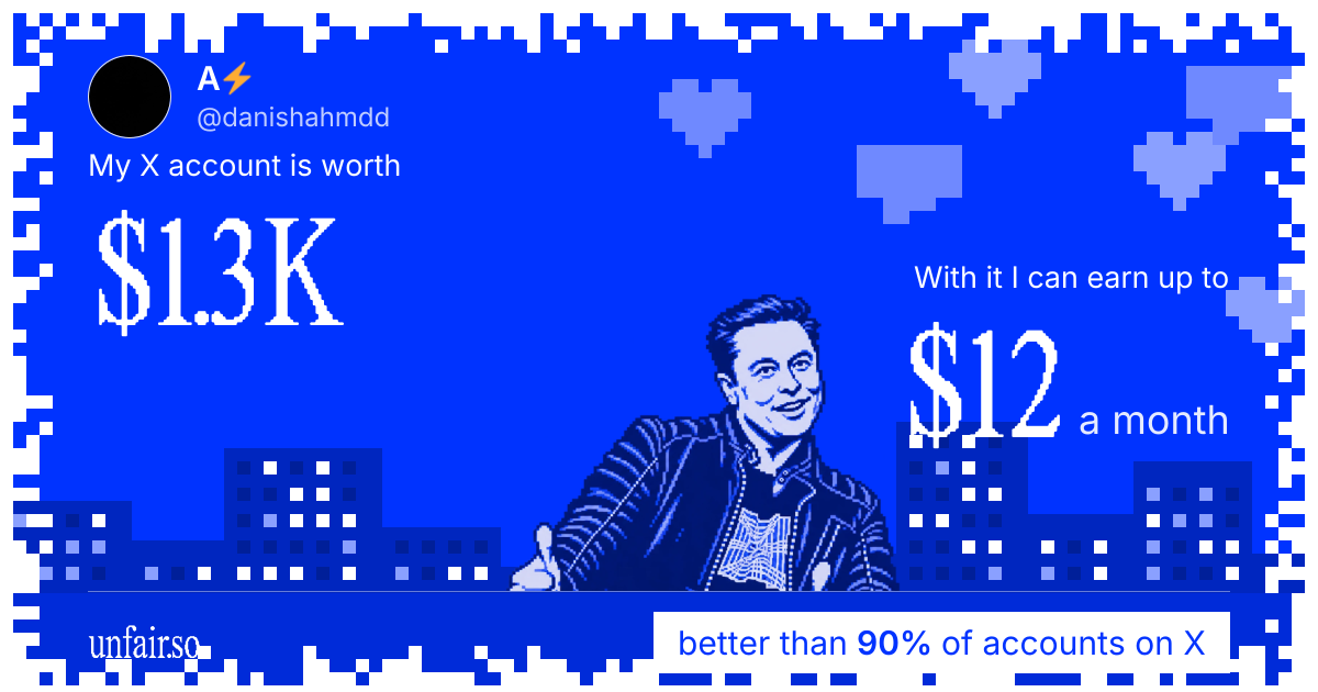 A⚡️'s X account can earn up to $12 a month