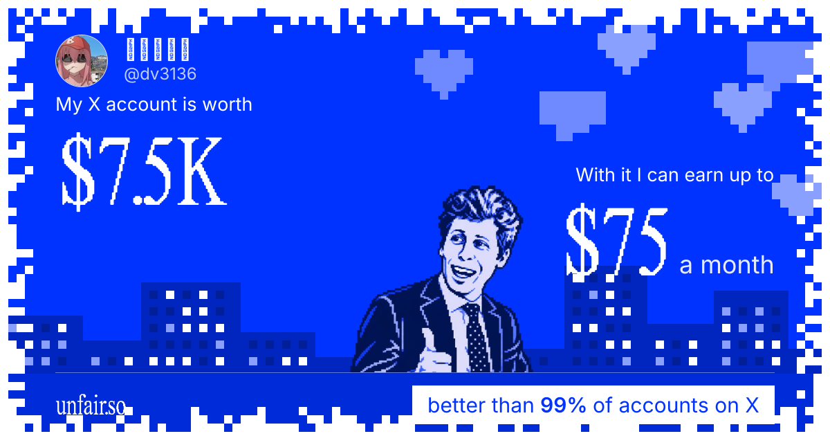𝐘𝐔𝐕𝐀𝐍's X account can earn up to $75 a month