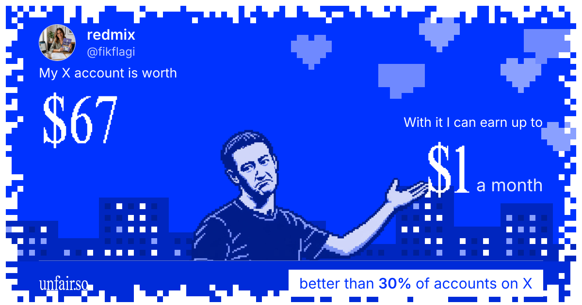 redmix's X account can earn up to $1 a month