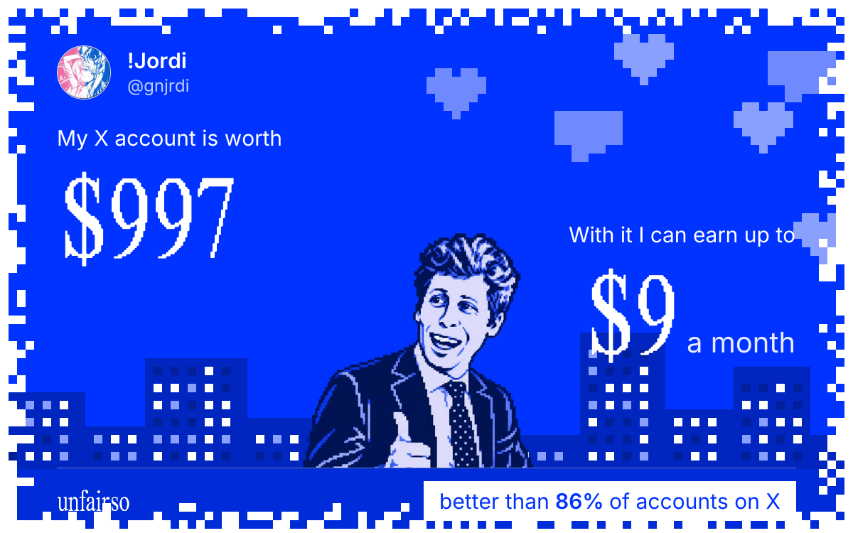 !Jordi's X account can earn up to $9 a month