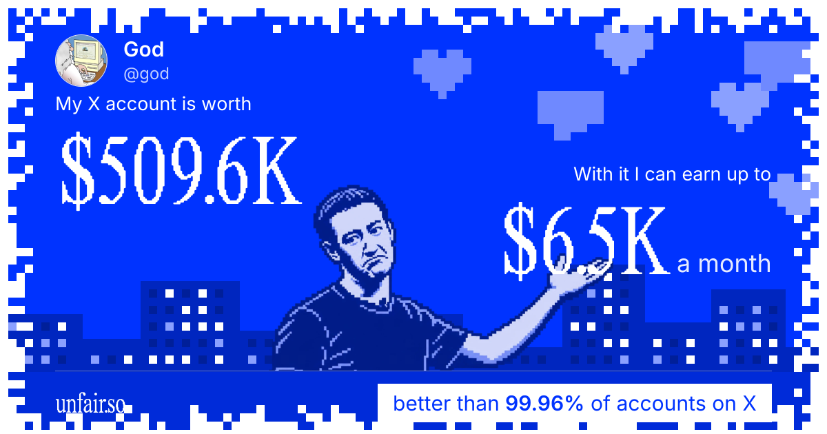 God's X account can earn up to $6.5K a month