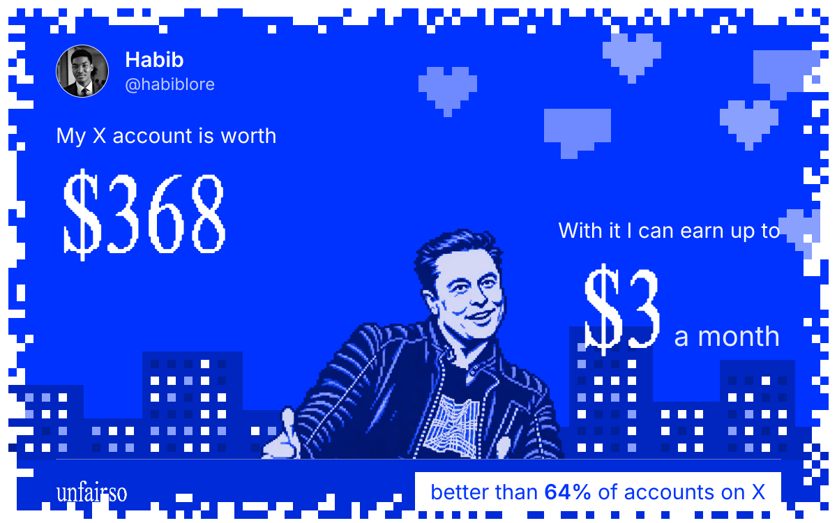 Habib's X account can earn up to $3 a month