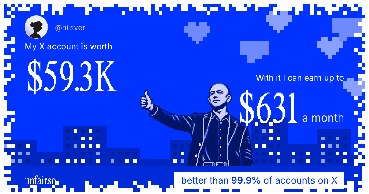 ۟'s X account can earn up to $631 a month