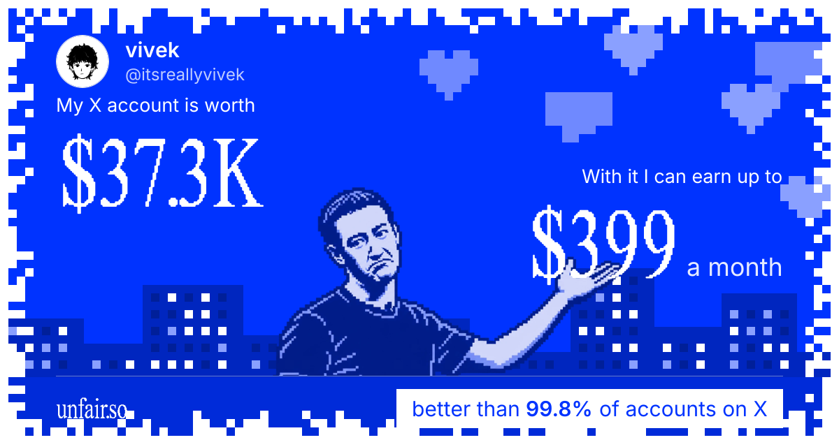 vivek's X account can earn up to $399 a month