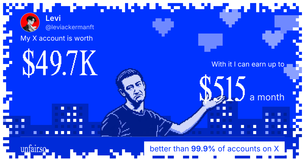 Levi's X account can earn up to $515 a month