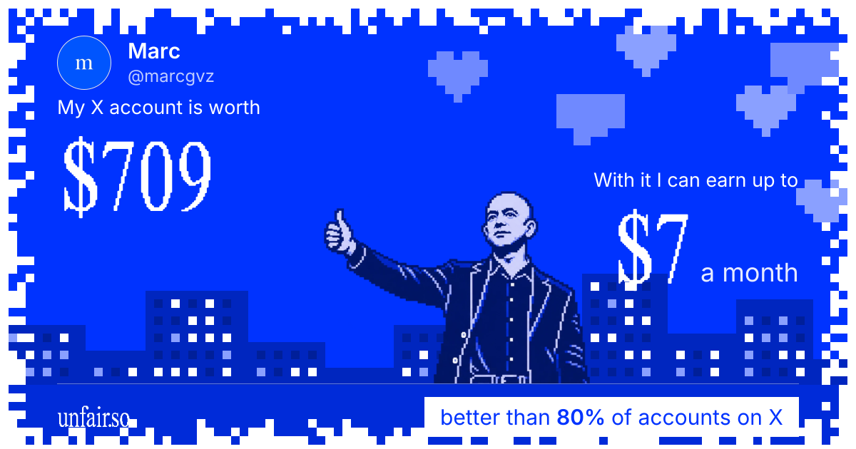 Marc's X account can earn up to $7 a month