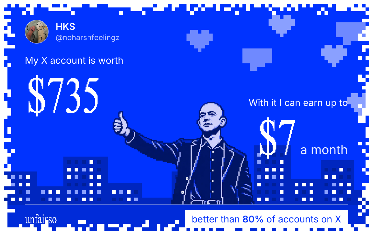 HKS's X account can earn up to $7 a month