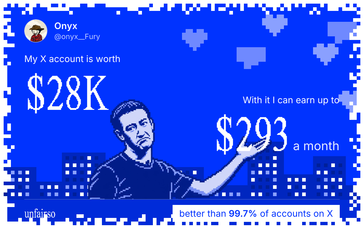Onyx's X account can earn up to $293 a month