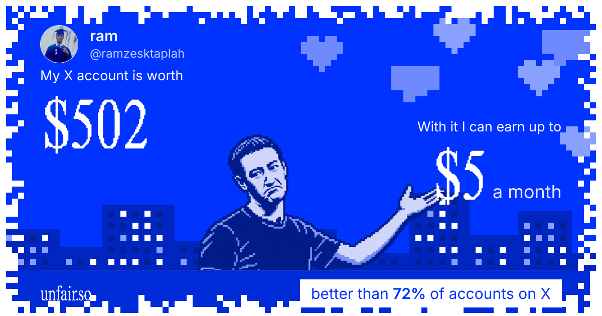 ram's X account can earn up to $5 a month