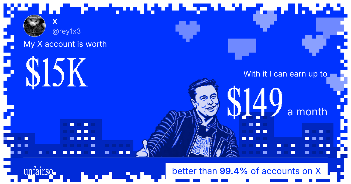 x's X account can earn up to $149 a month