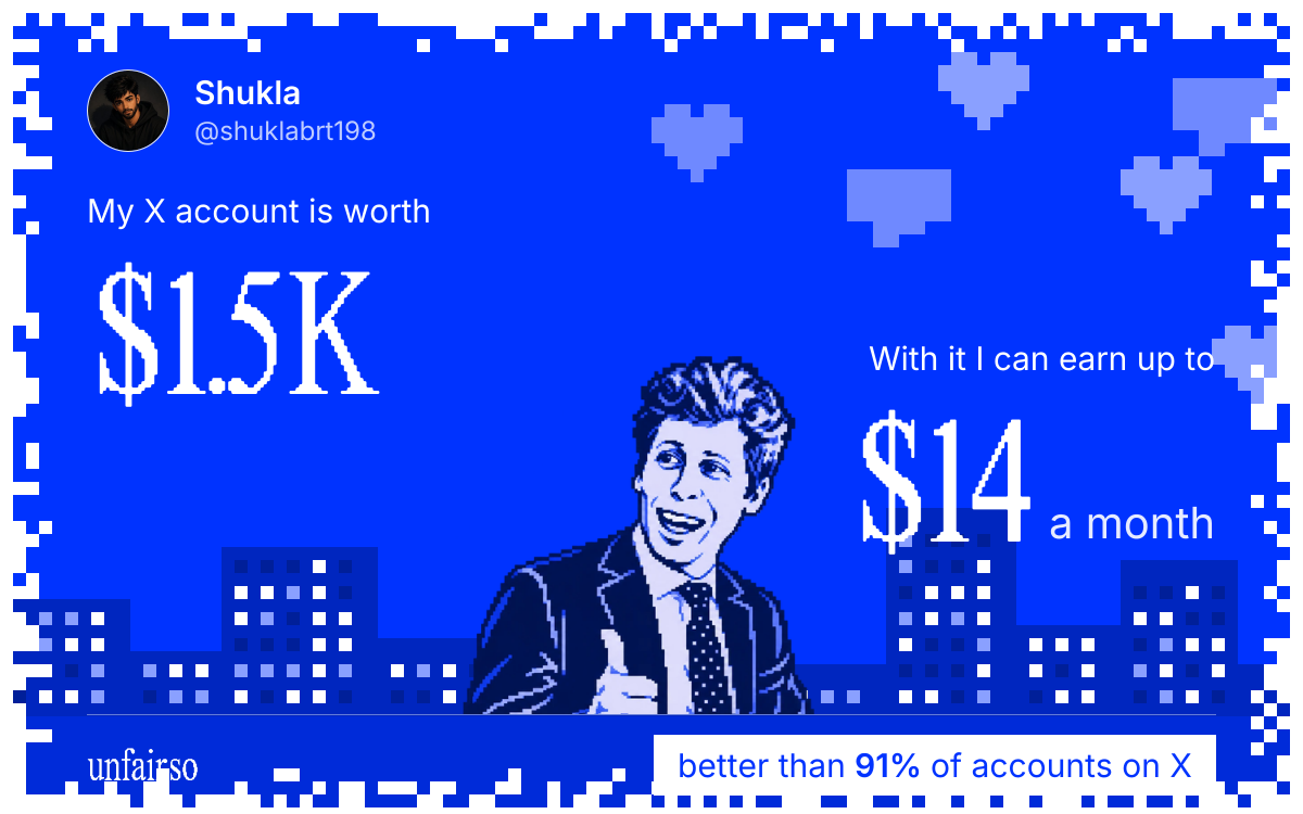 Shukla's X account can earn up to $14 a month