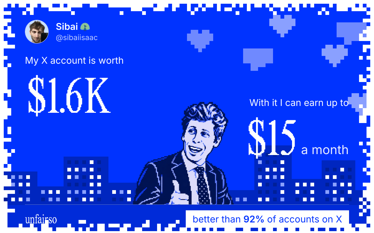 Sibai π¦π«ͺ's X account can earn up to $15 a month