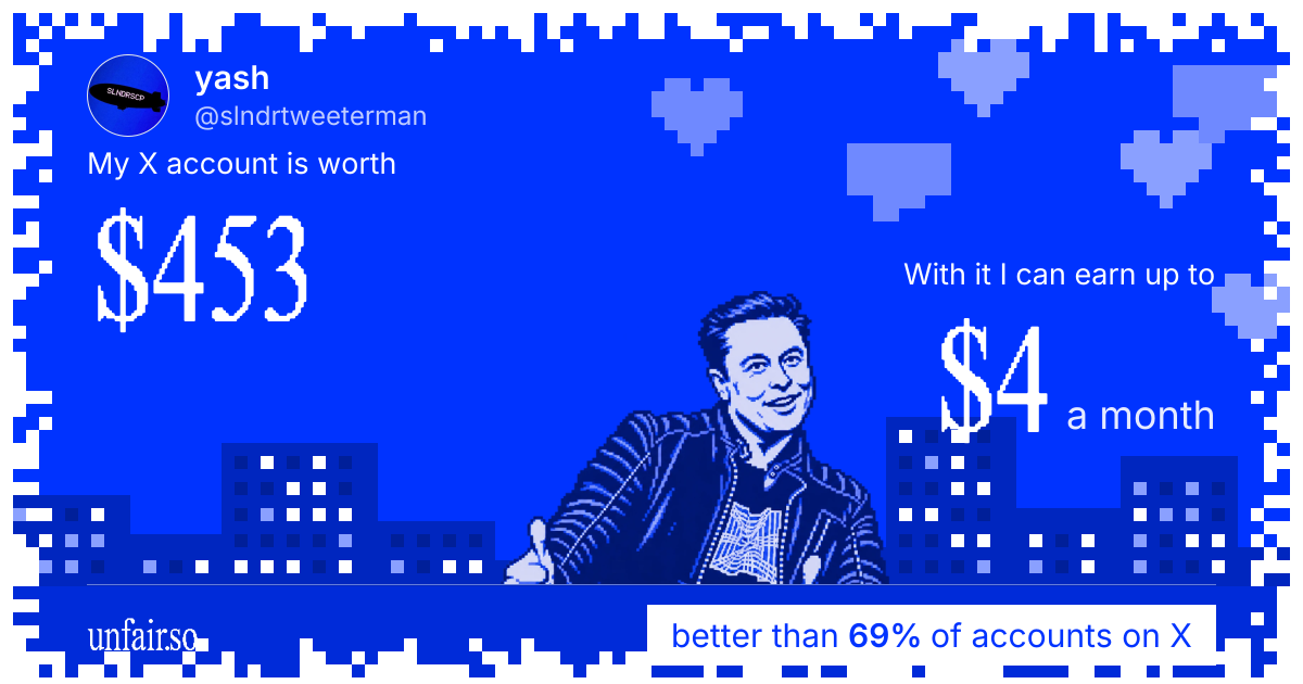 yash's X account can earn up to $4 a month