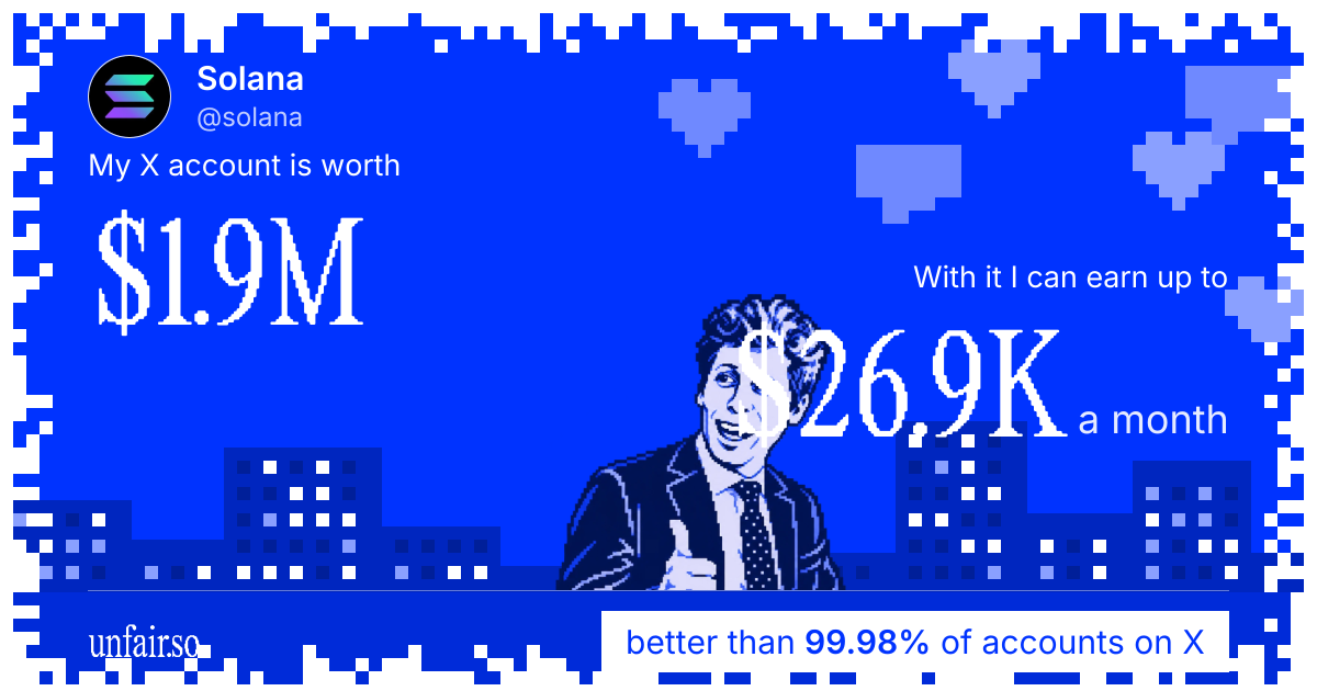 Solana's X account can earn up to $26.9K a month
