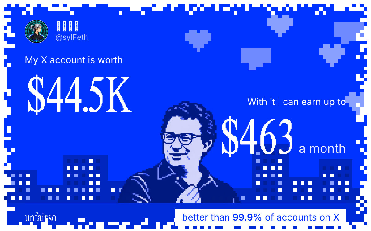 ๐ฆ๐๐ถ๐ณ's X account can earn up to $463 a month