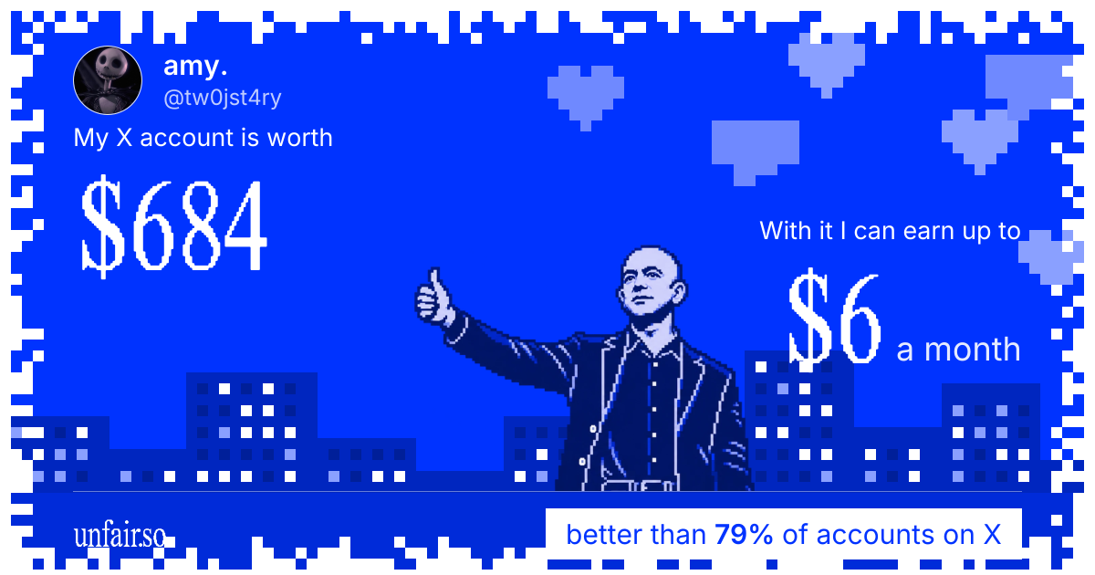 amy.'s X account can earn up to $6 a month