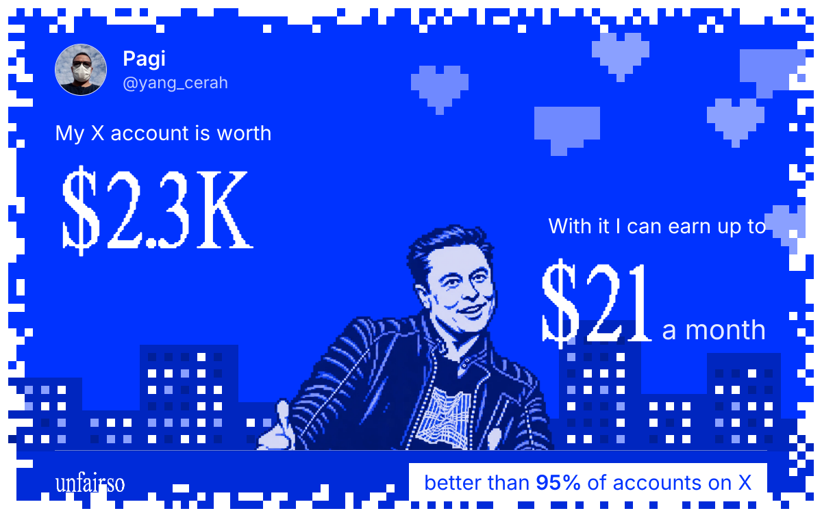 Pagi's X account can earn up to $21 a month