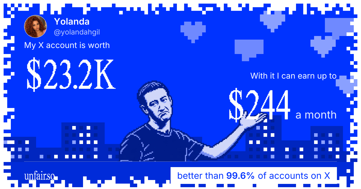 Yolanda's X account can earn up to $244 a month